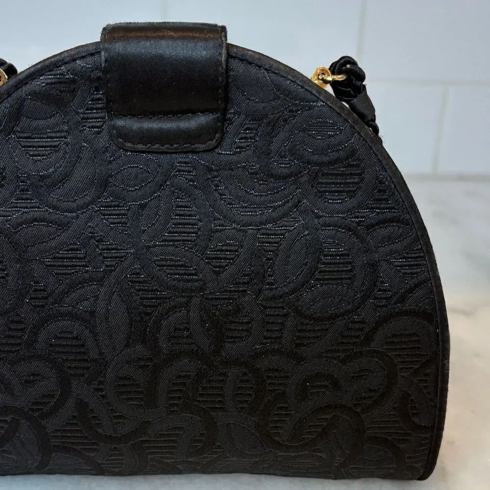 Bally Purse Handbag Vintage Fabric Patterned Dome Shaped Pocketbook Luxury Bag - Picture 7 of 16
